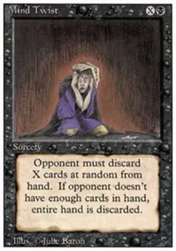 1x Mind Twist Moderate Play, English 3rd Edition Revised MTG Magic - Image 1