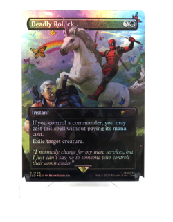 Deadpool Deadly Rollick NM / M Secret Lair Borderless Rainbow FOIL - Image 1