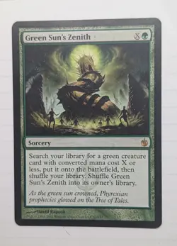 Green Sun's Zenith [Mirrodin Besieged] Magic the Gathering LP MTG - Image 1
