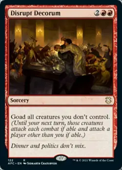 (Regular) x4x Disrupt Decorum (AFC) Commander Forgotten Realms MtG - Image 1