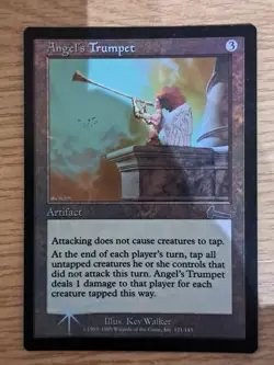 MTG Magic The Gathering Angel's Trumpet EX Urza's Legacy 121/144 FOIL - Image 1