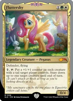 🧙Fluttershy M 1538 FOIL SLD Secret Lair MTG - Image 1