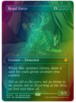 Regal Force - Foil - Borderless Special Guests Lorwyn Eclipsed MTG - Image 1