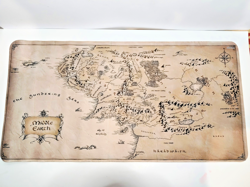 Middle Earth Map with One Ring Combo Lord of the Rings Mat Mousepad LOTR MTG Mat - Image 1