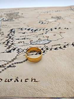 Middle Earth Map with One Ring Combo Lord of the Rings Mat Mousepad LOTR MTG Mat - Image 2