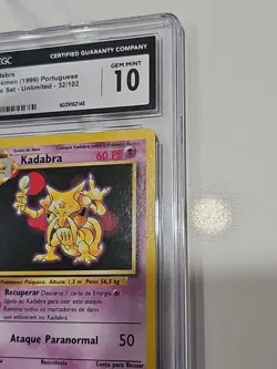 KADABRA #32 CGC 10 1999 (PORTUGUESE) POKEMON Base Set Unlimited WOTC - Image 2