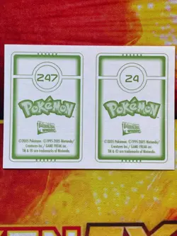 Pokemon Merlin Topps Ultimate Stickers 2005 Arbok #24 Pupitar #247 - Image 2