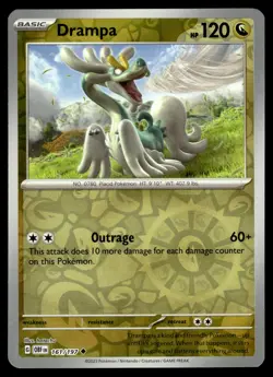 DRAMPA [FOIL] - 161/197 - OBSIDIAN FLAMES OBF POKEMON SV REVERSE - NM - Image 1