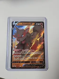 Pokemon Hisuian Arcanine V 090/195 Silver Tempest Sword & Shield ULTRA RARE - Image 1