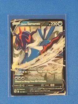 HISUIAN SAMUROTT V 101/189 ASTRAL RADIANCE POKEMON (ULTRA RARE, NM) - Image 1