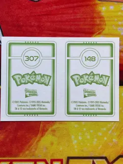Pokemon Merlin Topps Ultimate Stickers 2005 Dragonair #148 Meditite #307 - Image 2
