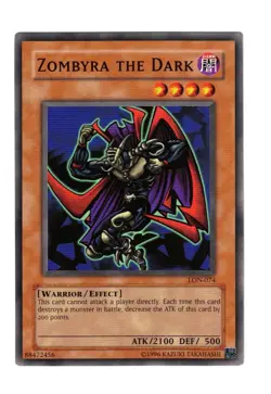 Yugioh- 1X Zombyra the Dark - Common - Unlimited - LON-074 - Light Play - Image 1