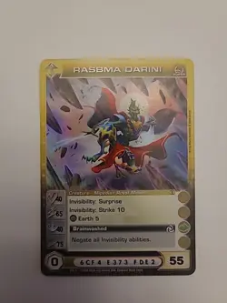CHAOTIC “RASBMA DARINI” Creature Card Super Rare Foil (2008, 4Kids) Light Play - Image 1