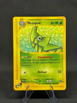 Metapod 87/165 Uncommon Pokemon Expedition E Reader Series Vintage Card VLP 2002 - Image 1