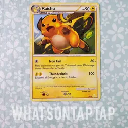 Pokemon Card Raichu 19/30 Common HGSS Trainer Kit Gyarados Raichu Deck LP - Image 1