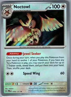 Noctowl (Poke Ball) 078/131 SV: Prismatic Evolutions - Pokemon Card - NM - Image 1