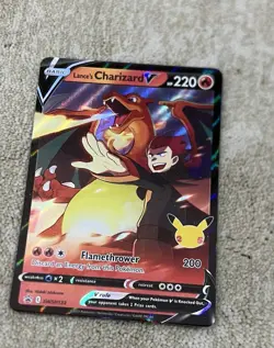 Lances Charizard V SWSH133 Regular Sized Black Star Promo Pokemon Card NM - Image 1