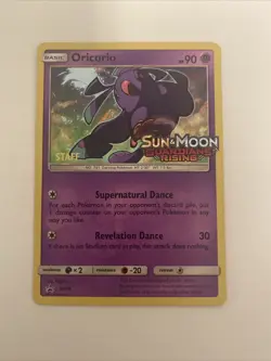 Oricorio SM19 Guardians Rising STAFF Prerelease Holo Rare Promo Pokemon Card - Image 1