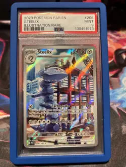 Steelix Paradox Rift Holo Card Pokemon TCG 208/182 PSA 9 Illustration Rare - Image 1