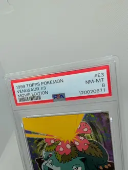 1999 Topps Pokemon Movie VENUSAUR #3 E3 Non-Holo PSA 8 NM - MT Graded Tcg Card - Image 3