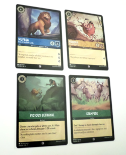 Disney Lorcana The First Chapter Cold Foil Lot of 4 Cards - Image 1