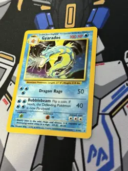 Pokemon TCG Gyarados Base Set Holo Card 6/102 Unlimited Rare LP - Image 2
