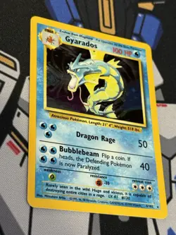 Pokemon TCG Gyarados Base Set Holo Card 6/102 Unlimited Rare LP - Image 3