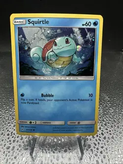 Pokemon TCG Unbroken Bonds Promos Squirtle Card 33/214 Cosmos Holo Rare - Image 1