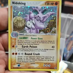 Pokemon EX FireRed & LeafGreen Nidoking Holo Rare Card 8/112 English 2004 120 HP - Image 1