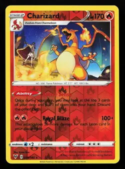 Charizard 025/185 Reverse Holo Rare Vivid Voltage Pokemon Card - Image 1