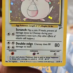 Pokemon Base Set 2 Chansey Holo Rare Card 3/130 English 2000 120 HP - Image 2