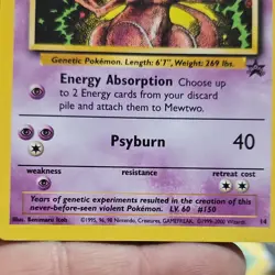 Pokemon Wotc Promo Mewtwo Promo Card 14/53 English 2000 Regular Basic 70 HP - Image 2