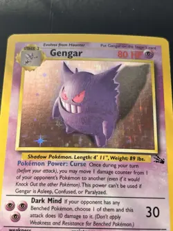 Pokemon TCG Gengar Fossil Holo Rare Unlimited Card 5/62 - Image 2
