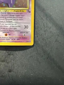 Pokemon TCG Gengar Fossil Holo Rare Unlimited Card 5/62 - Image 3