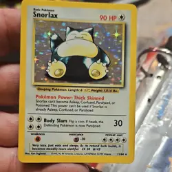 Pokemon Jungle Snorlax Holo Rare Card 11/64 Unlimited English 1999 90 HP - Image 1