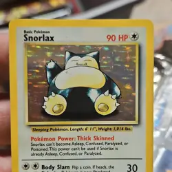 Pokemon Jungle Snorlax Holo Rare Card 11/64 Unlimited English 1999 90 HP - Image 3