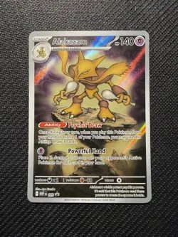 Alakazam Holo 009/- Mega Evolution Promo Pokemon Card NM - Image 1