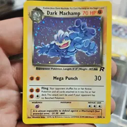 Pokemon Team Rocket Dark Machamp Holo Rare Card 10/82 English 2000 Unlimited - Image 1