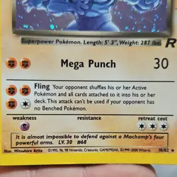 Pokemon Team Rocket Dark Machamp Holo Rare Card 10/82 English 2000 Unlimited - Image 2