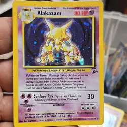 Pokemon Base Set 2 Alakazam Holo Rare Card 1/130 English 2000 Wizards - Image 1