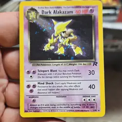 Pokemon Team Rocket Dark Alakazam Holo Rare Card 1/82 English 2000 60 HP - Image 1