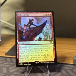 MTG City on Fire Foil - March of the Machine Magic the Gathering - NM - Image 1