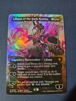 Liliana of the Dark Realms (Borderless) (Raised Foil) Commander: Bloomburrow... - Image 1