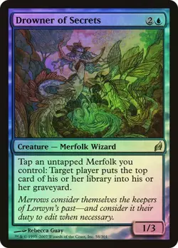 Lorwyn MTG FOIL Drowner of Secrets Magic - Image 1