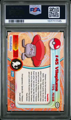 1999 TOPPS POKEMON TV FOIL #45 VILEPLUME PSA 4 - Image 2