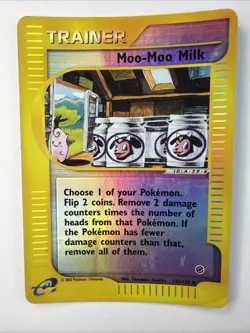 Moo-Moo Milk 155/165 Expedition Reverse Holo Trainer Pokemon Base Set 2002 - Image 1