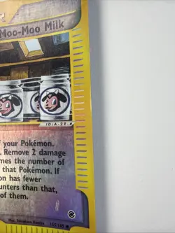 Moo-Moo Milk 155/165 Expedition Reverse Holo Trainer Pokemon Base Set 2002 - Image 5