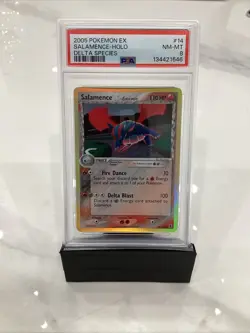 2005 Pokemon EX Salamence Holo Delta Species #14 PSA 8 - Image 1