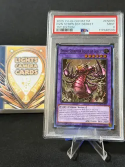 2025 YU-GI-OH! MZTM #EN005 DVN SCRPN BST/SERKET 1st EDITION PSA 9 MINT - Image 1