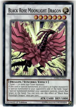 Yugioh Black Rose Moonlight Dragon HSRD-EN044 Super Rare 1st Ed NM - Image 1